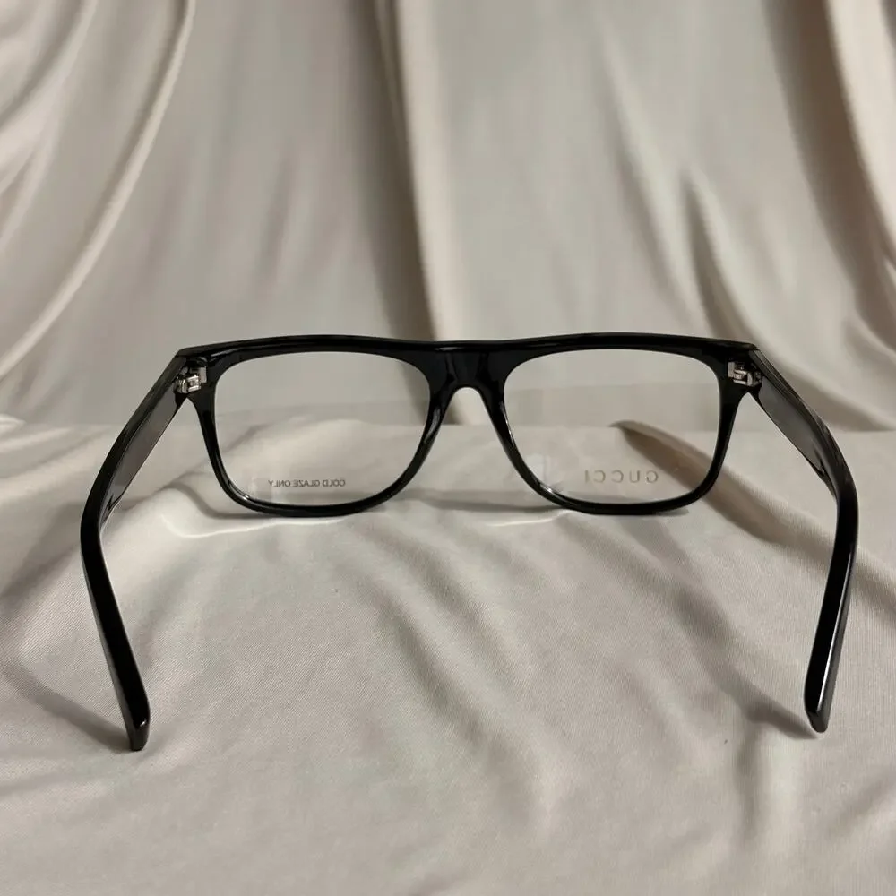 Gucci Black Square Eyeglasses - GG1117O - Red & Green Web, NIB